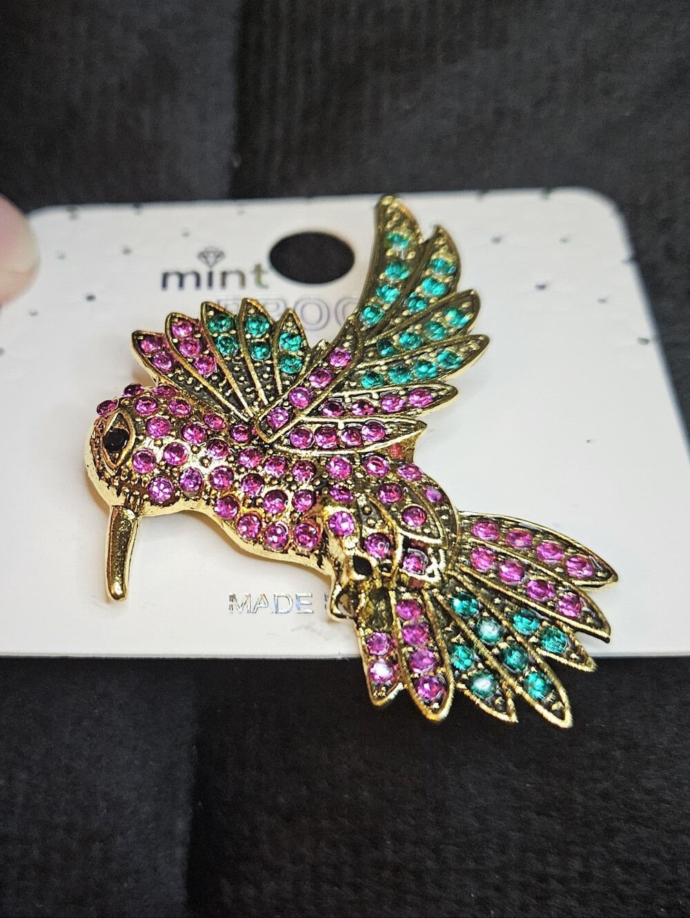 Hummingbird Brooch - Picture 3 of 9